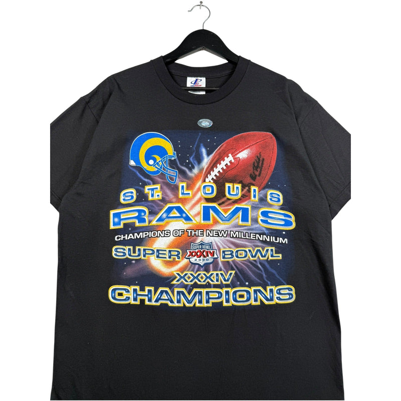 Vintage St Louis Rams Super Bowl 34 Champs NFL T-Shirt