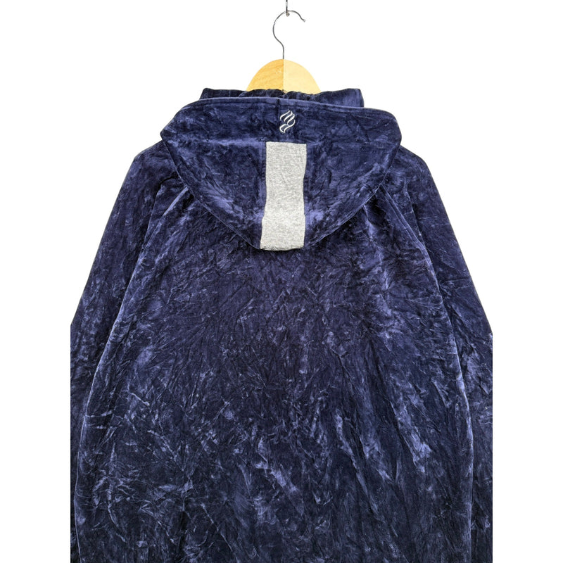 Vintage Rocawear Velvet  1/2 Zip Pullover Hoodie