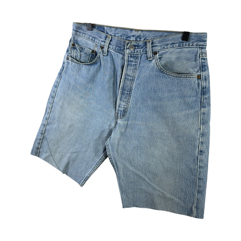 Vintage Levi's 501 Denim Raw Hem Cut Off Shorts 34