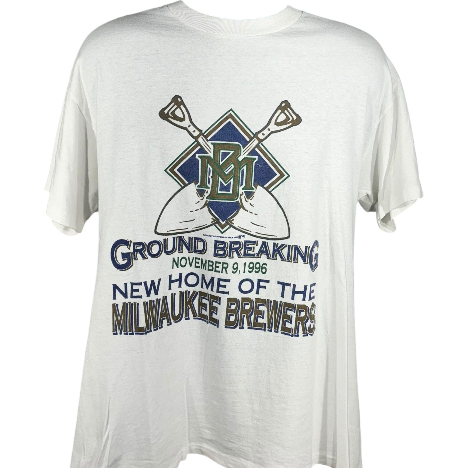 Vintage Milwaukee Brewers Ground Breaking MLB Tee