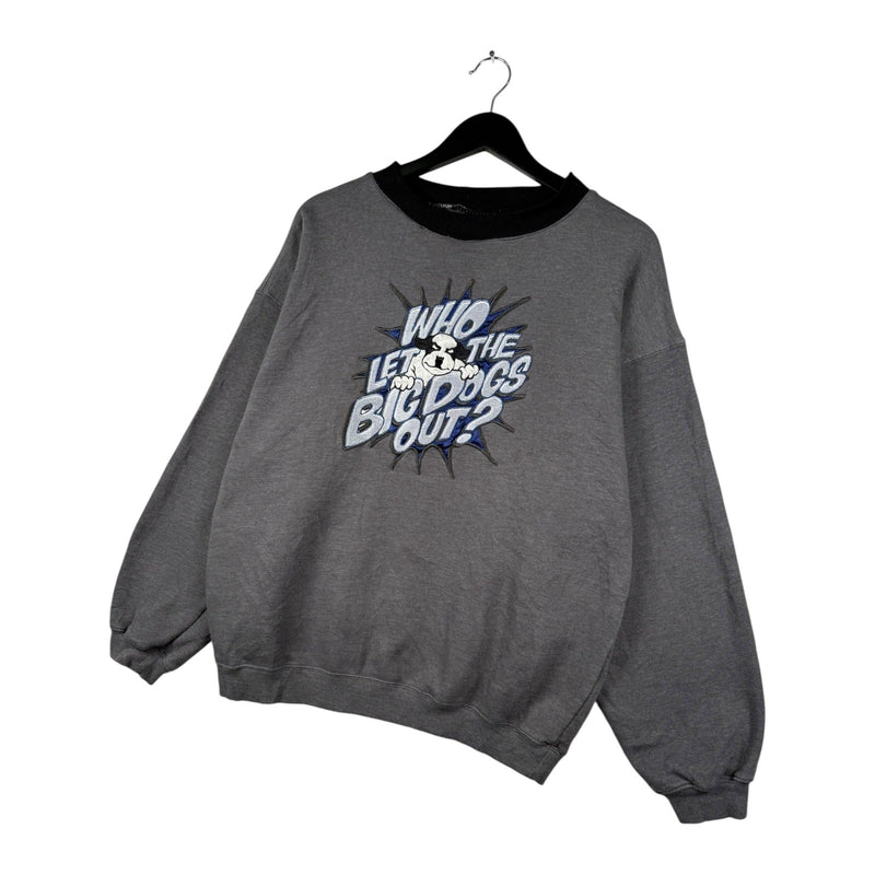 Vintage Who Let The Big Dogs Out Graphic Crewneck