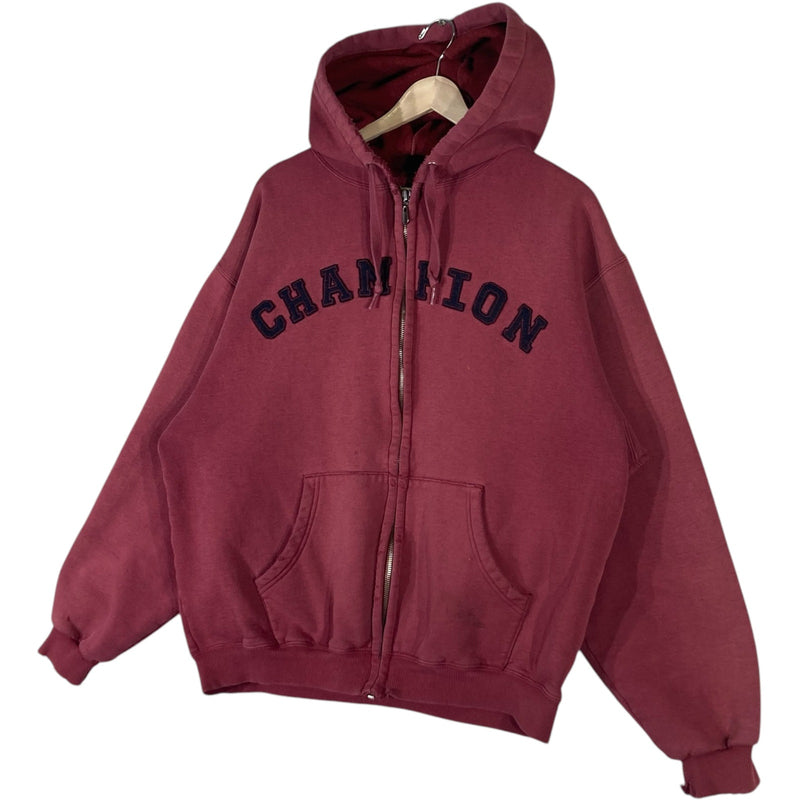 Vintage Champion Spellout Full Zip Hoodie