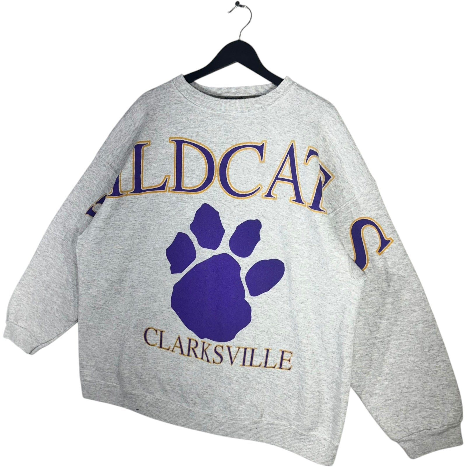 Vintage Clarksville Wildcats Spellout Logo Crewneck