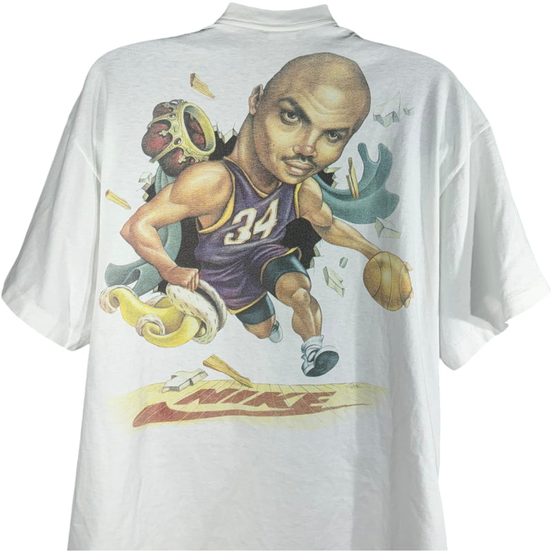 Vintage Charles Barkley "Rules The Royal Court" Nike Caricature Tee 90s