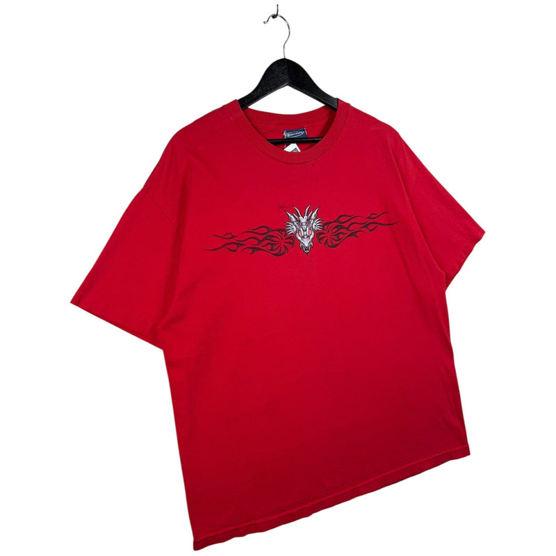 Vintage Tribal Wolf Head Flame T-Shirt