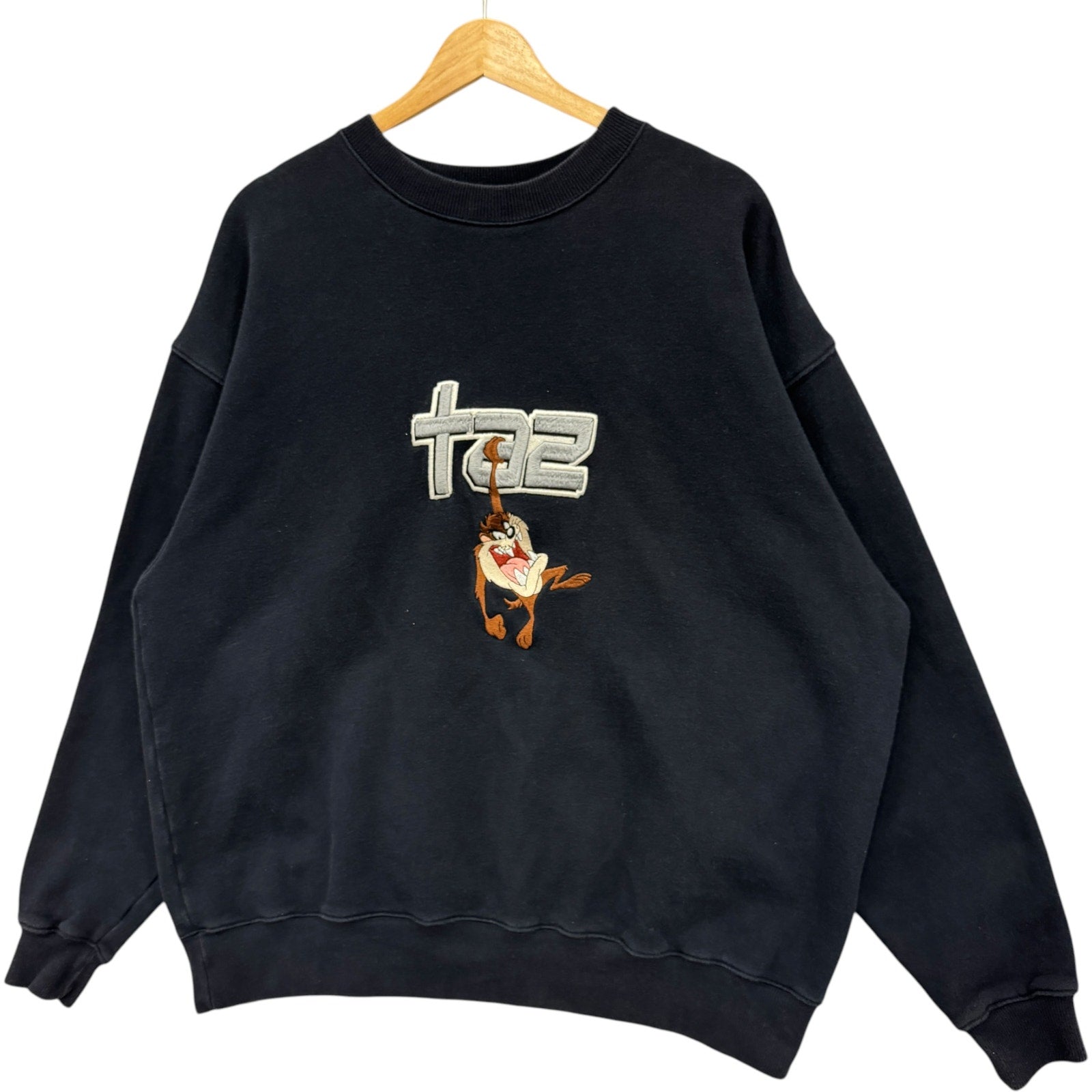 Vintage Looney Tunes Taz Embroidered Pullover Crewneck