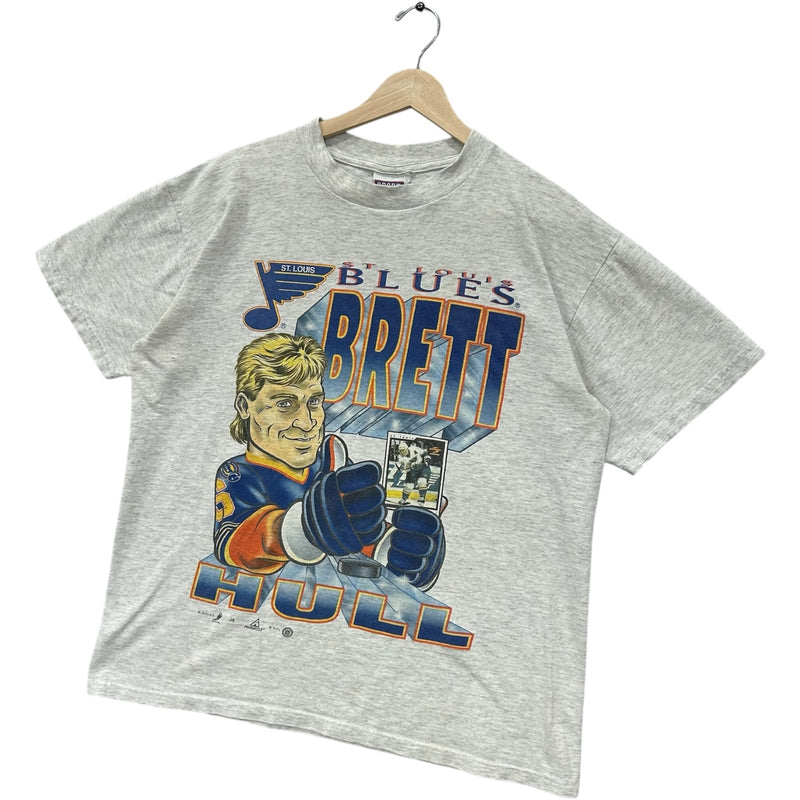 Vintage St. Louis Blues Brett Hull Caricature Tee