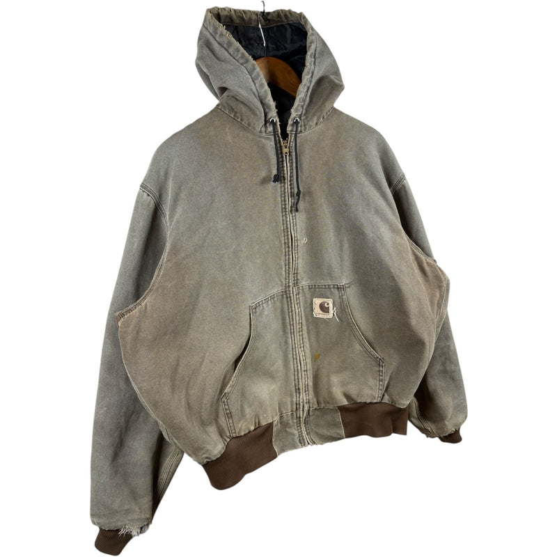 Vintage Carhartt Insulated Quilt Active Jac Hoodie Full Zip Jacket