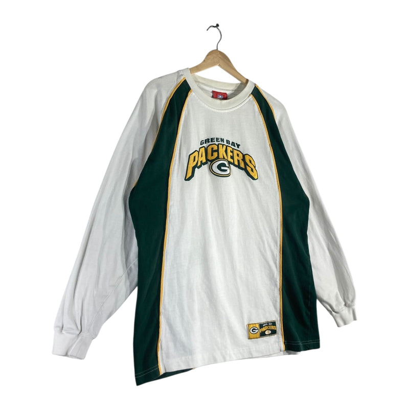 Vintage Green Bay Packers Colorblock NFL Long Sleeve T-Shirt