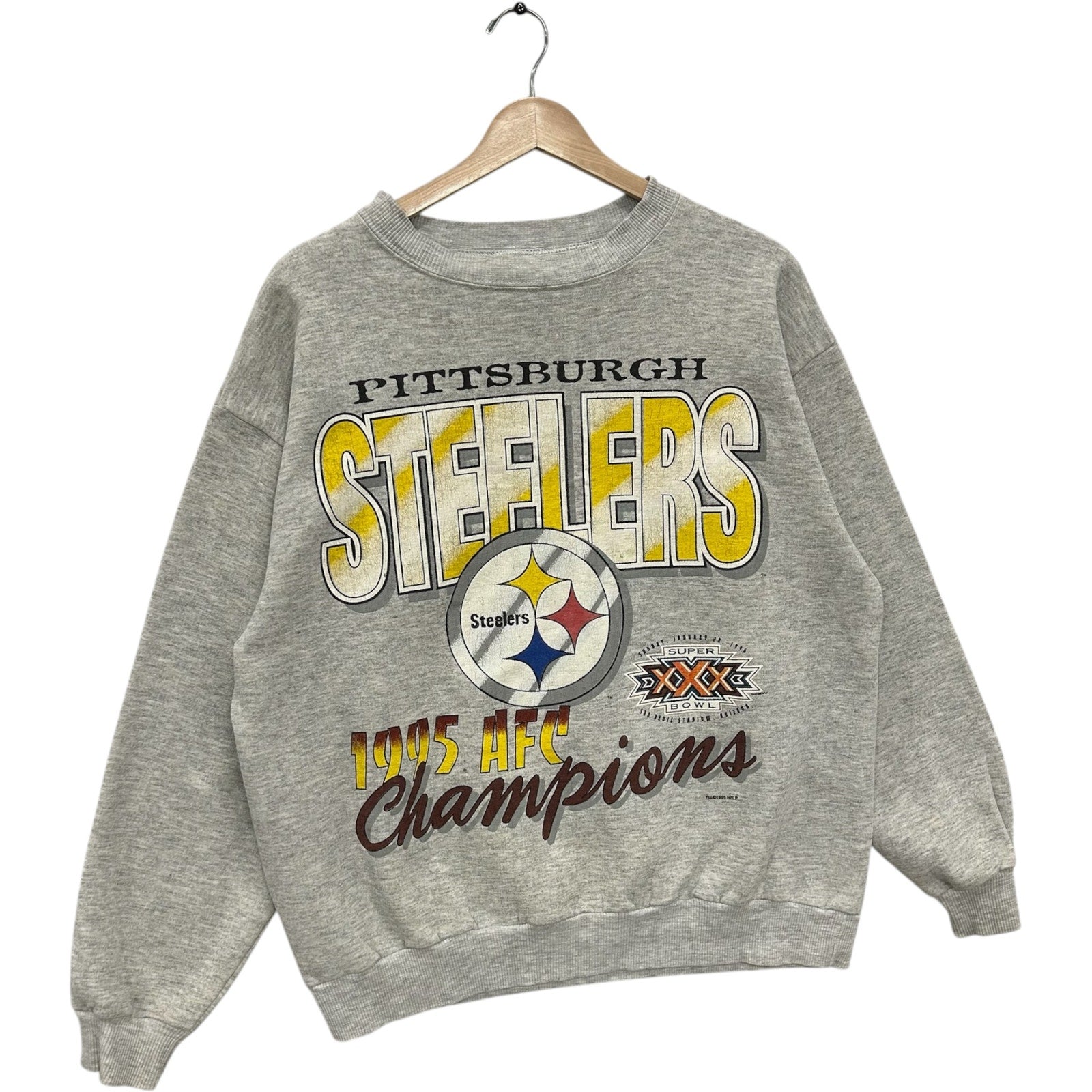 Vintage Pittsburgh Steelers AFC Champions NFL Crewneck 1995