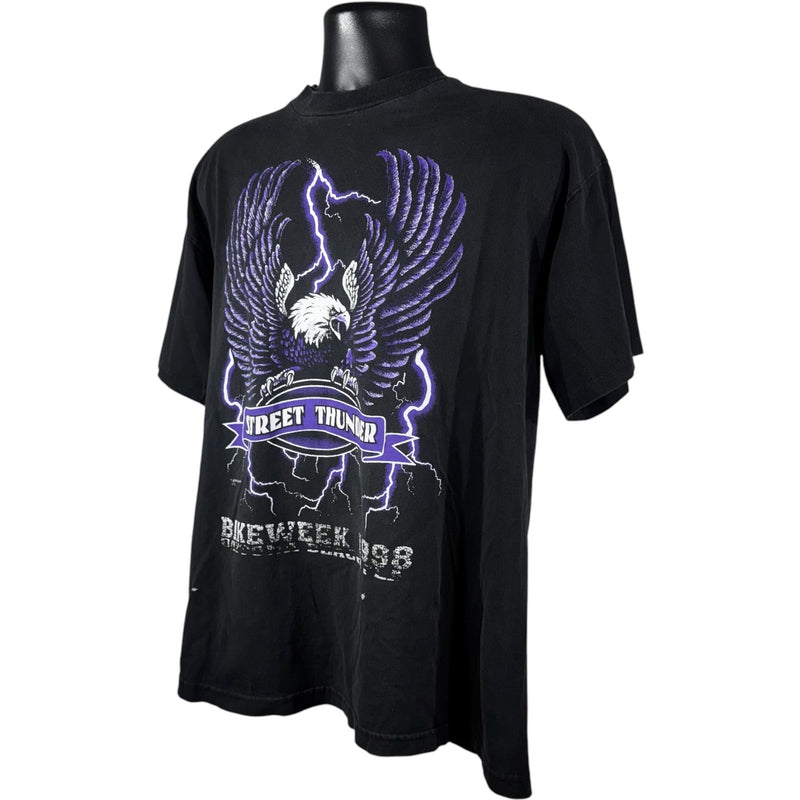 Vintage Street Thunder Lightning Eagle Daytona Bike Week Tee 1998