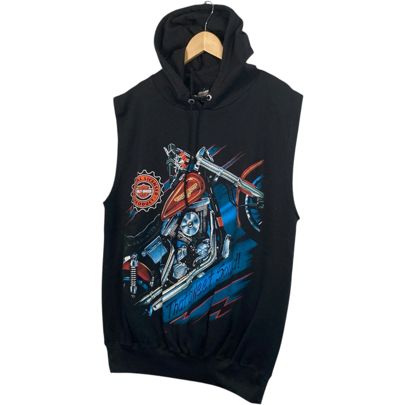Vintage Harley Davidson "That Sweet Sound!" Cut-Off Hoodie