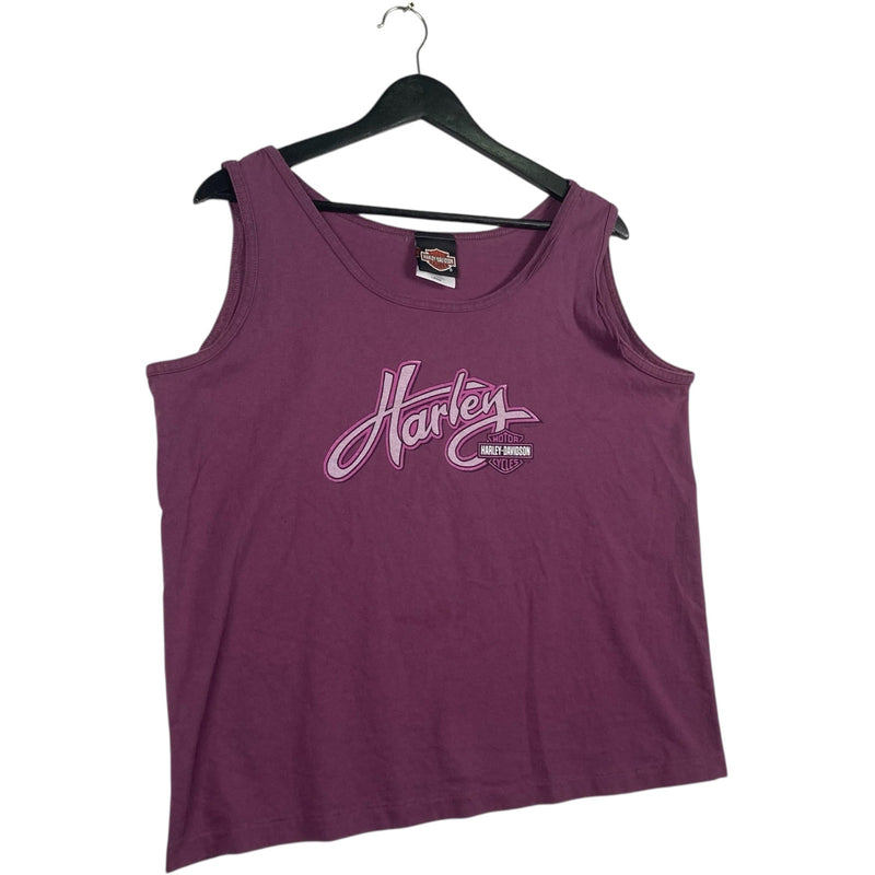 Women's Vintage Harley Davidson New Jersey Cropped Tank Top