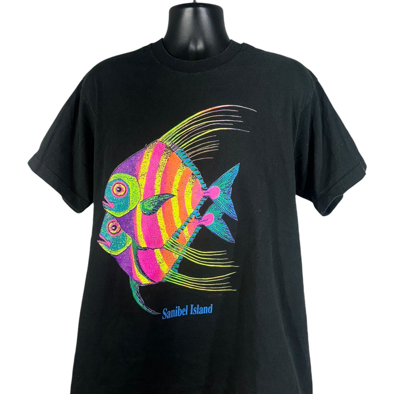 Vintage Sanibel Island Florida Tropical Fish Souvenir Tee