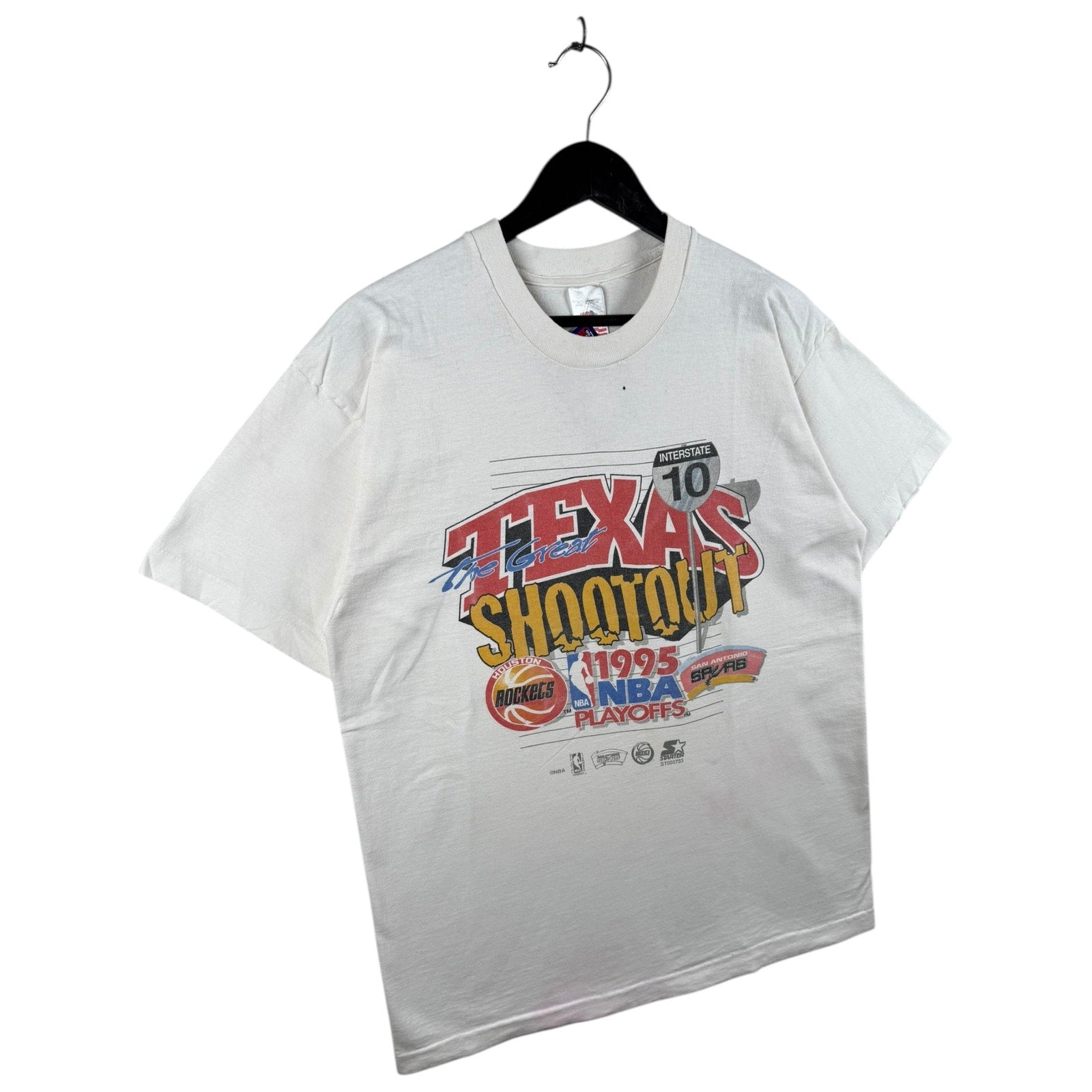 Vintage NBA Playoffs Texas Shootout Houston Rockets San Antonio Spurs T-Shirt