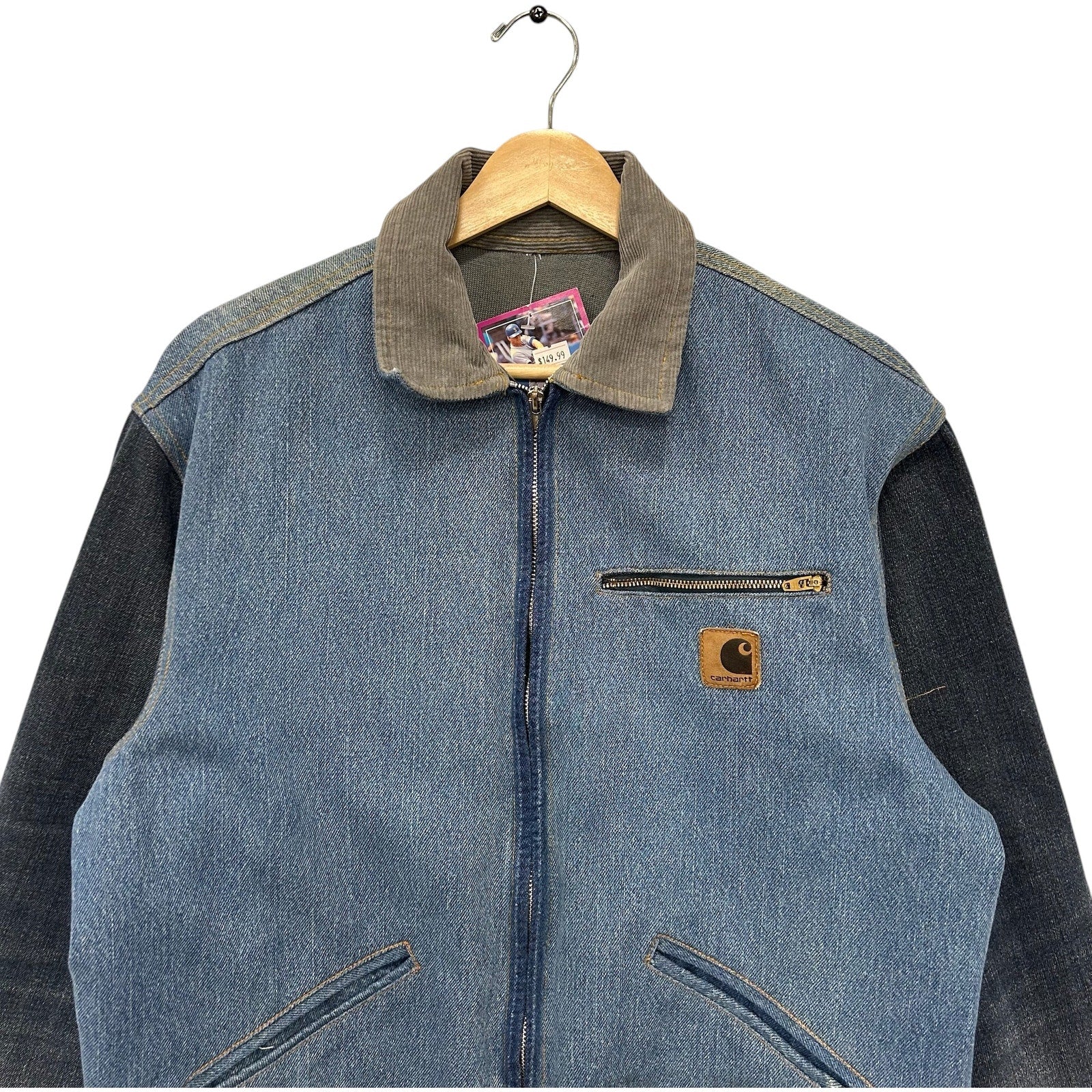 Cut & Sew Carhartt Full Zip Denim Workwear Jacket