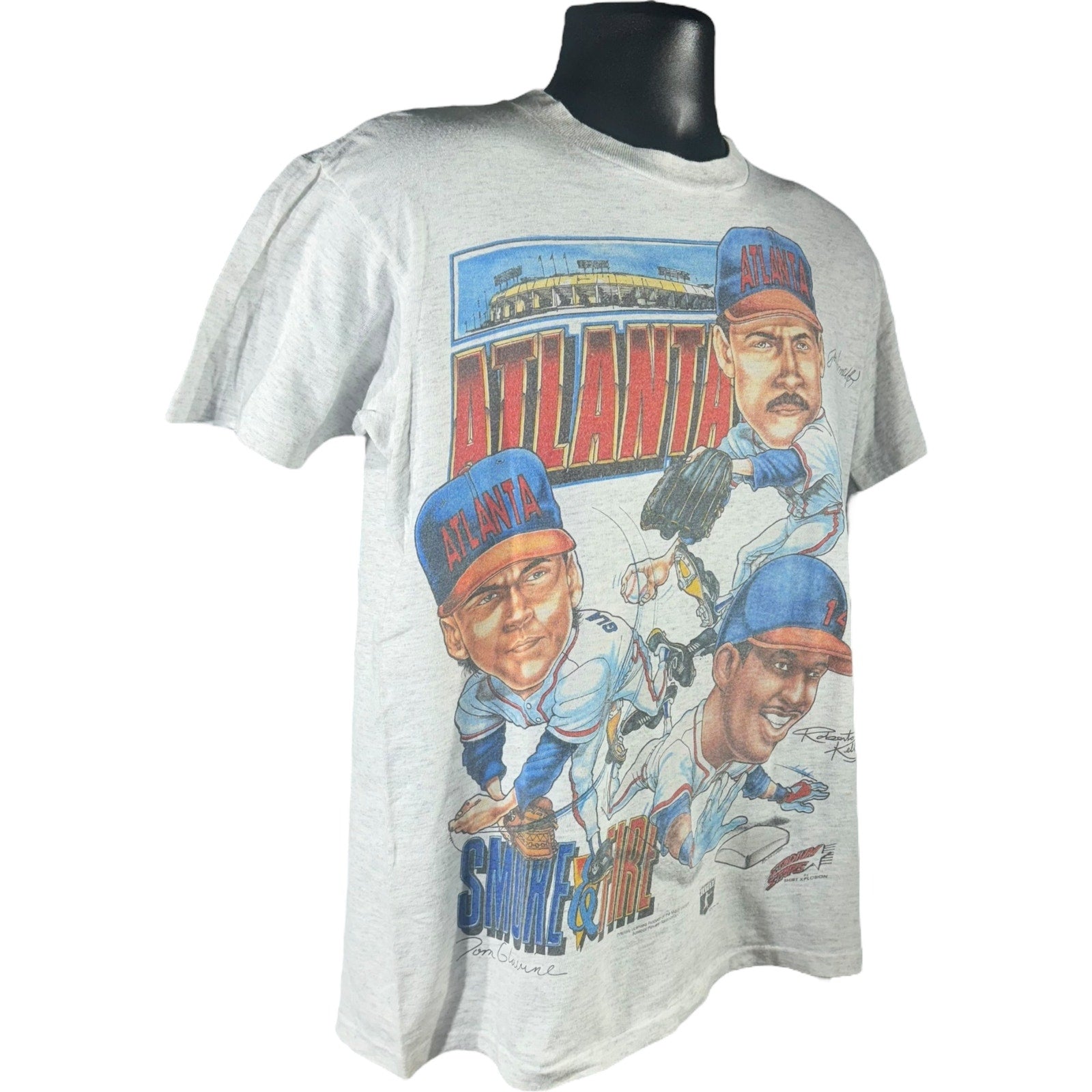 Vintage Atlanta Braves "Smoke & Fire" Caricature Tee