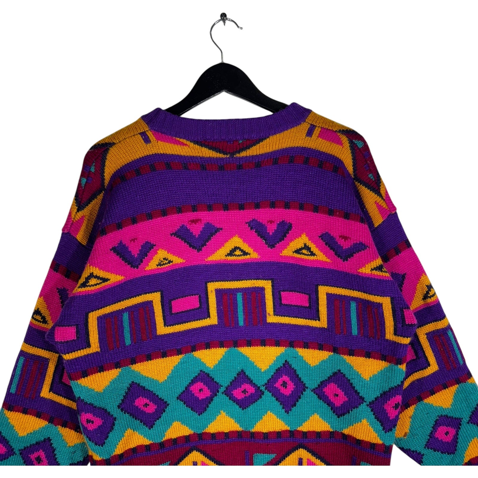 Vintage Nevica Geometric Pattern Sweater