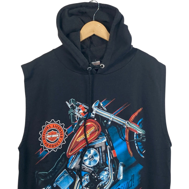 Vintage Harley Davidson "That Sweet Sound!" Cut-Off Hoodie