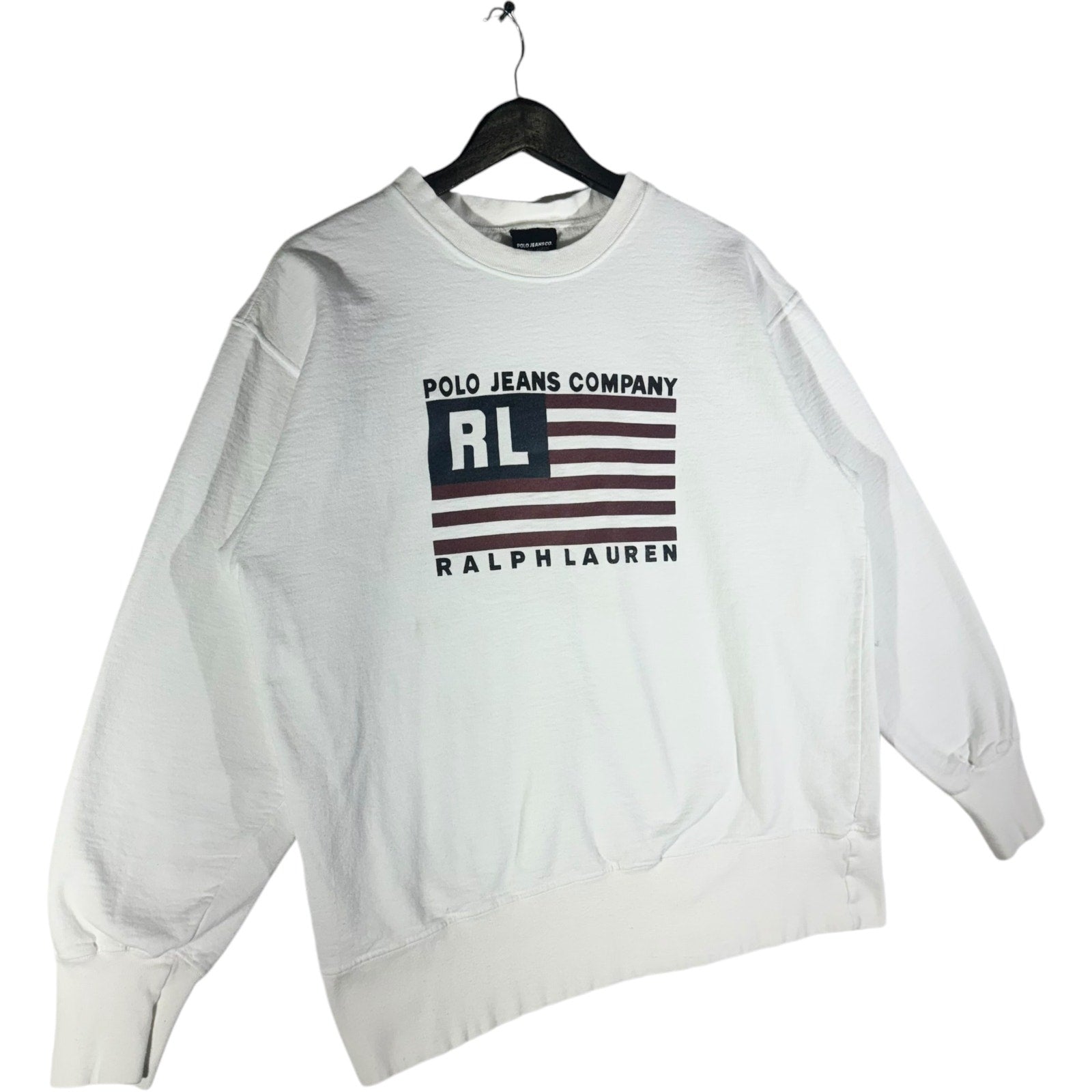 Vintage Polo Jeans Co. American Flag Crewneck