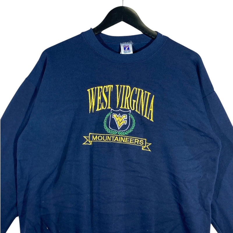 Vintage Logo 7 West Virginia University Mountaineers Crewneck