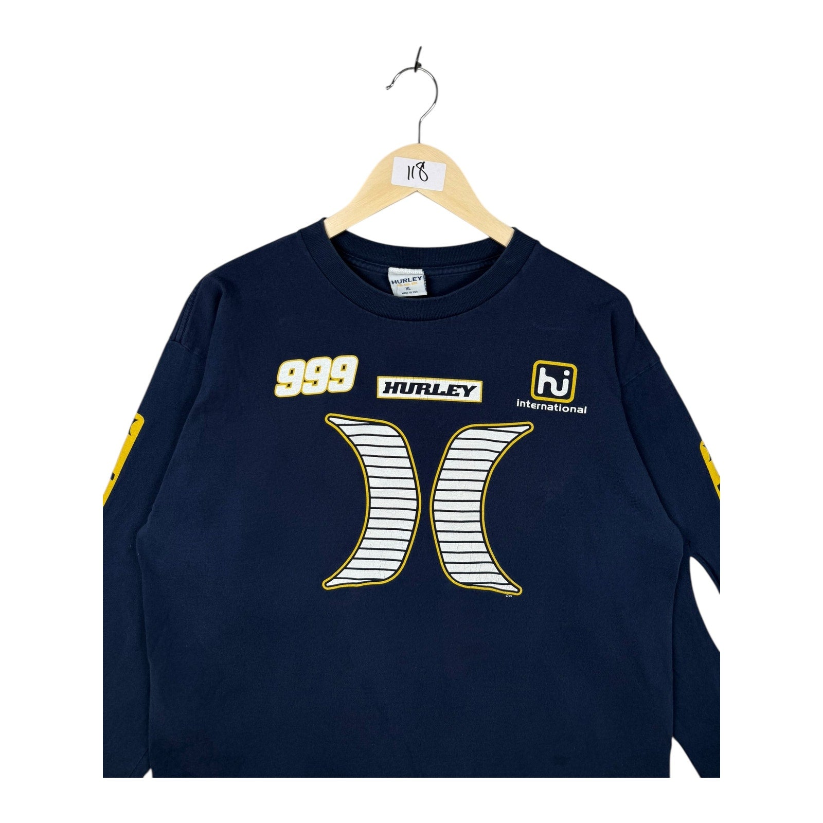 Vintage Hurley 999 Racing Long Sleeve T-Shirt