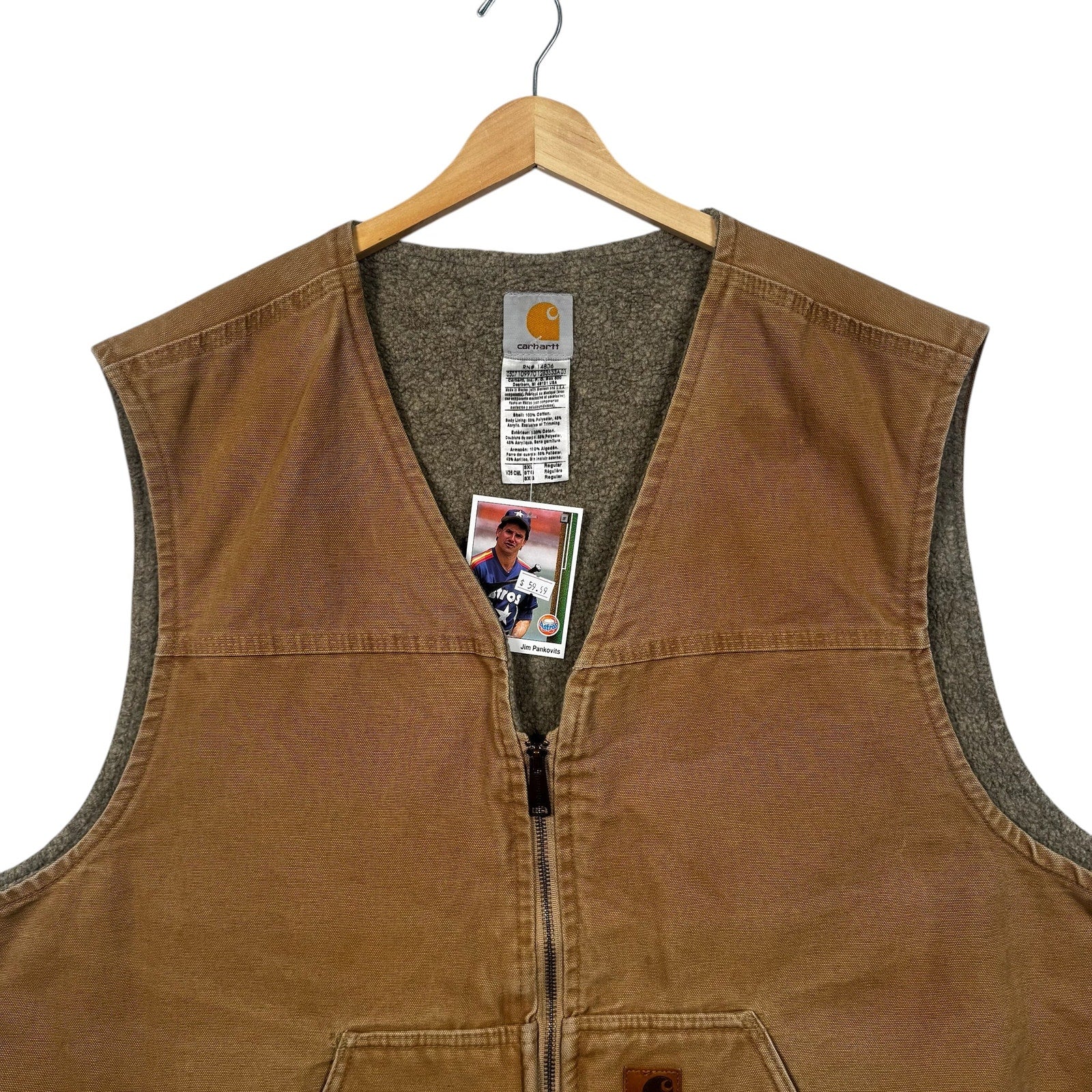 Vintage Carhartt Sherpa Linned Workwear Vest