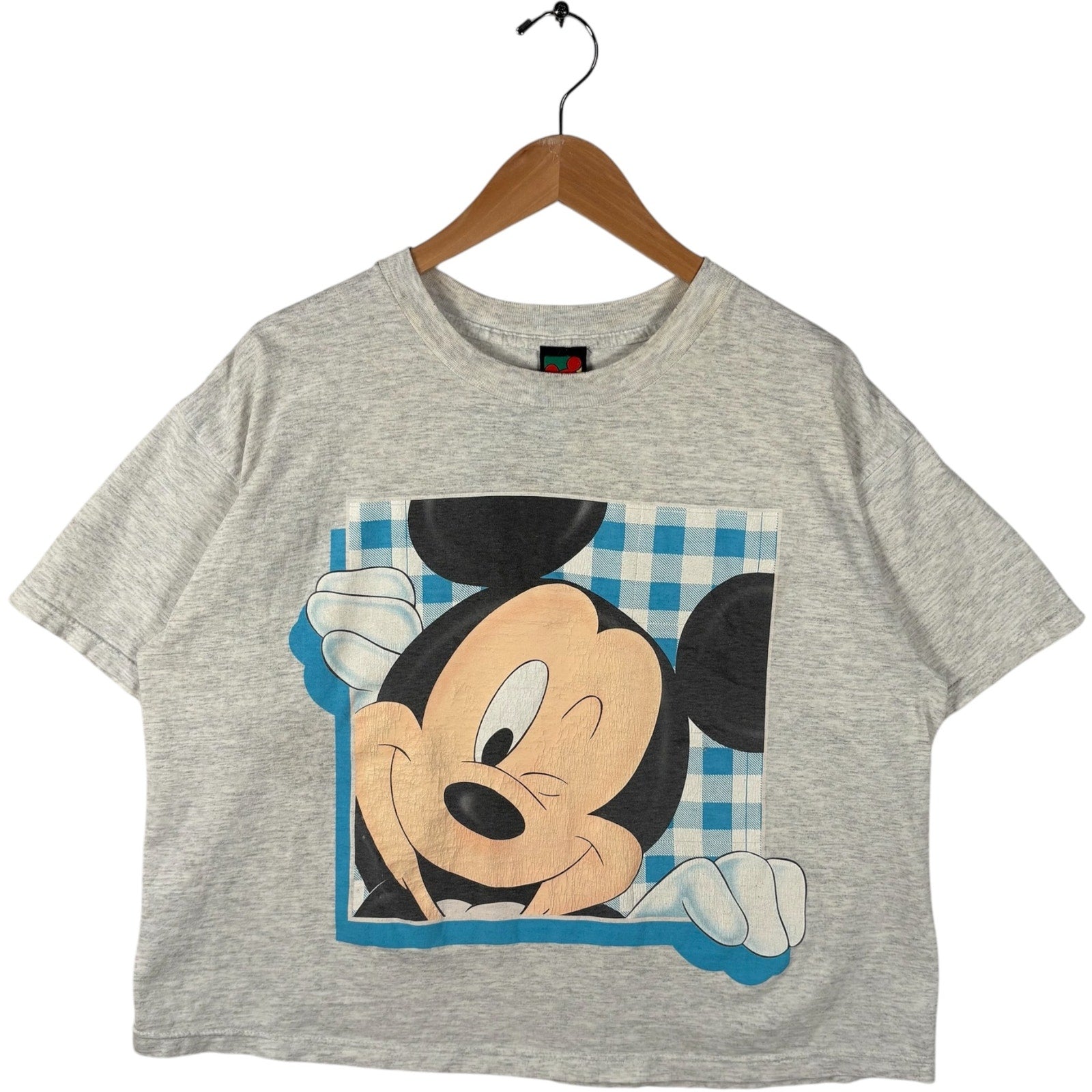 Vintage Mickey Mouse Peeking Through Cropped Tee