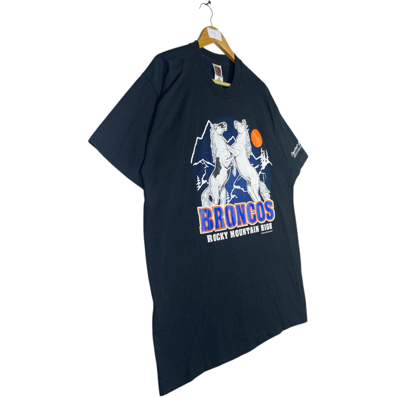 Vintage Broncos Rocky Mountain High Horses Graphic T-Shirt