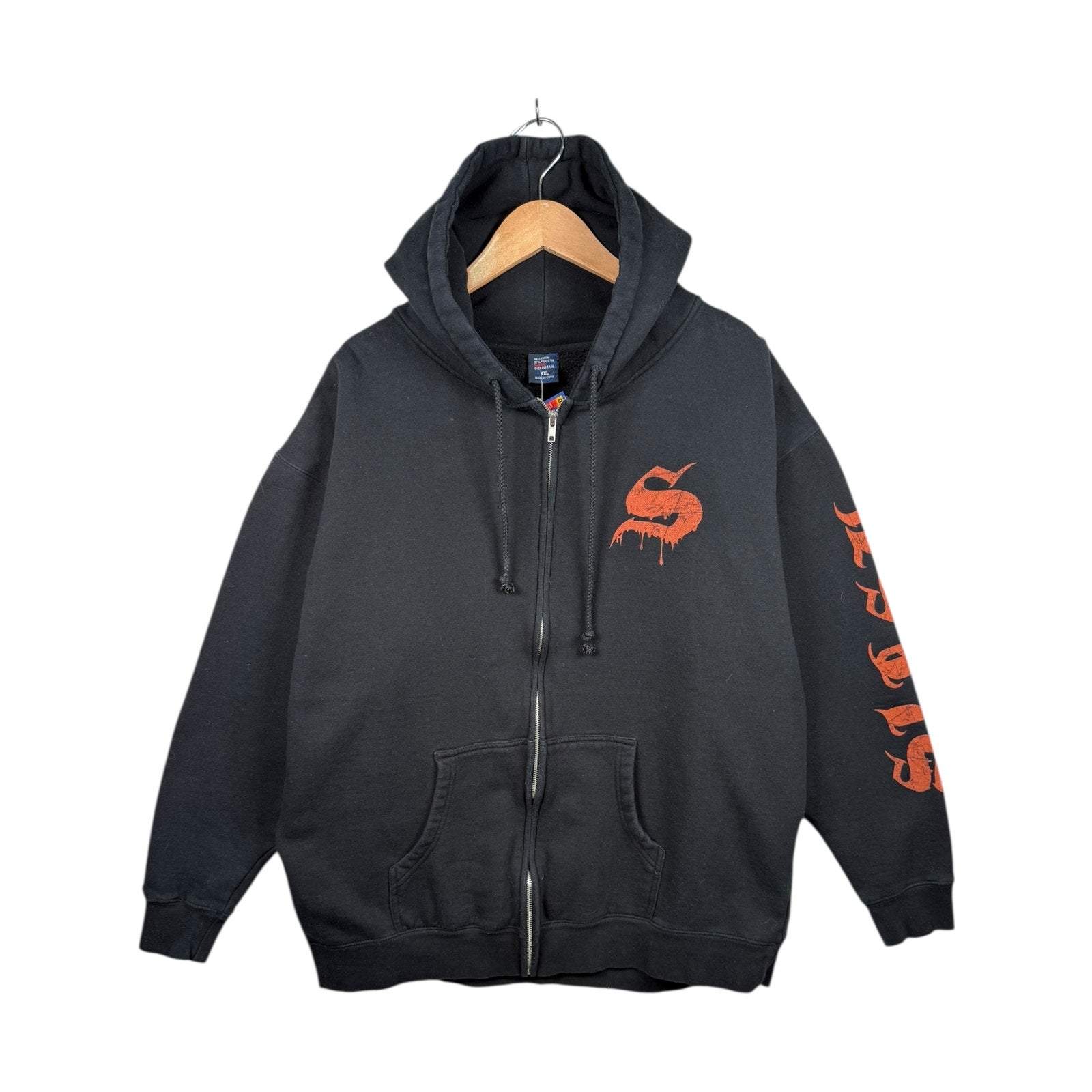 Vintage Sludge Snake Skull Full Zip Hoodie