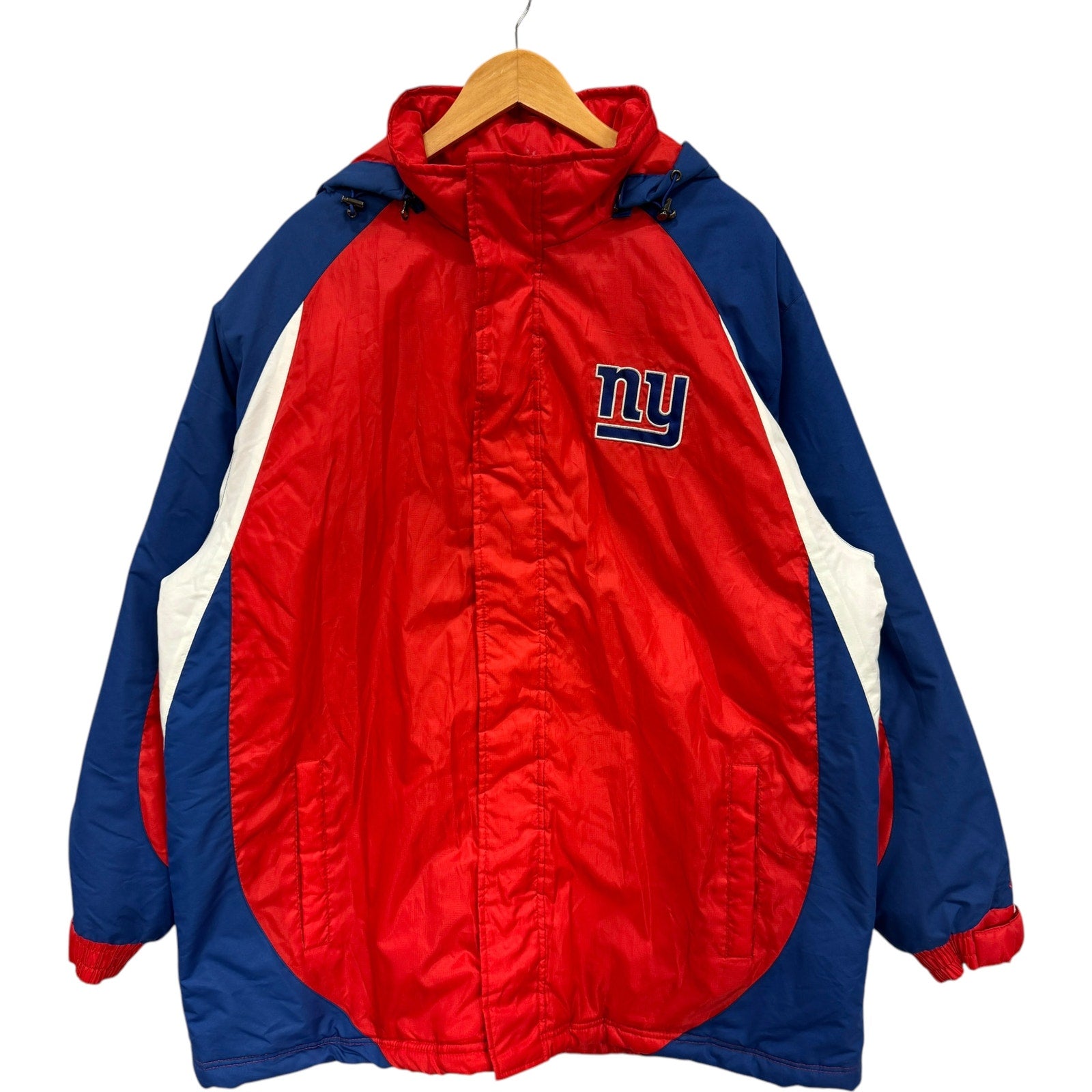 Vintage NY Giants Hooded Logo NFL Puffer Jacket