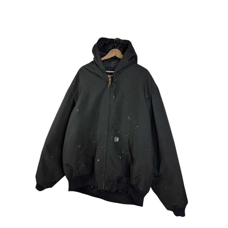 Vintage Carhartt Canvas Hooded Full Zip Workwear Jacket