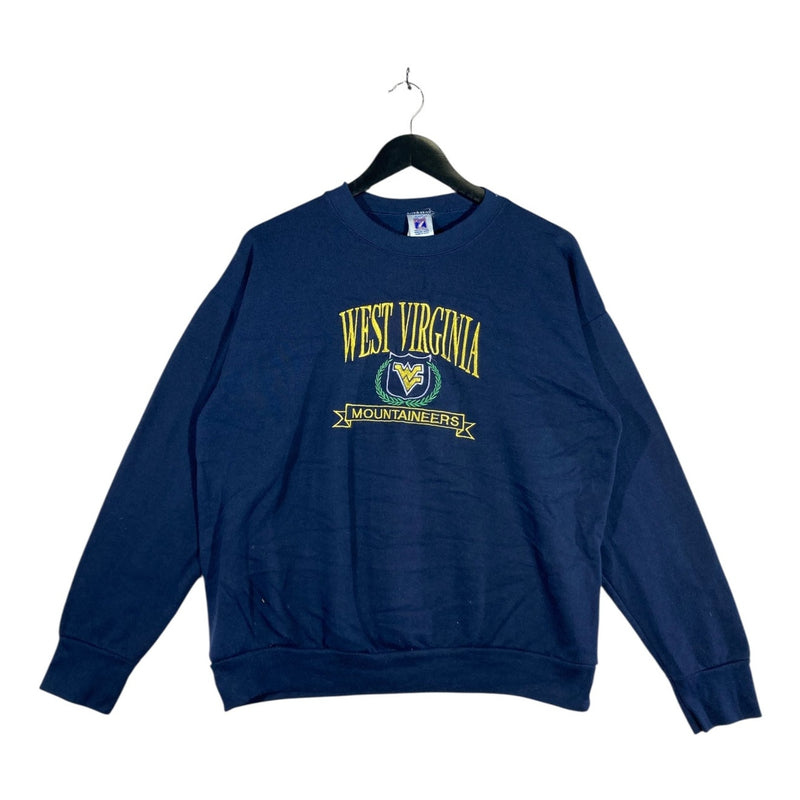 Vintage Logo 7 West Virginia University Mountaineers Crewneck
