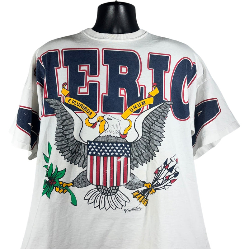 Vintage America Spellout Eagle Tee