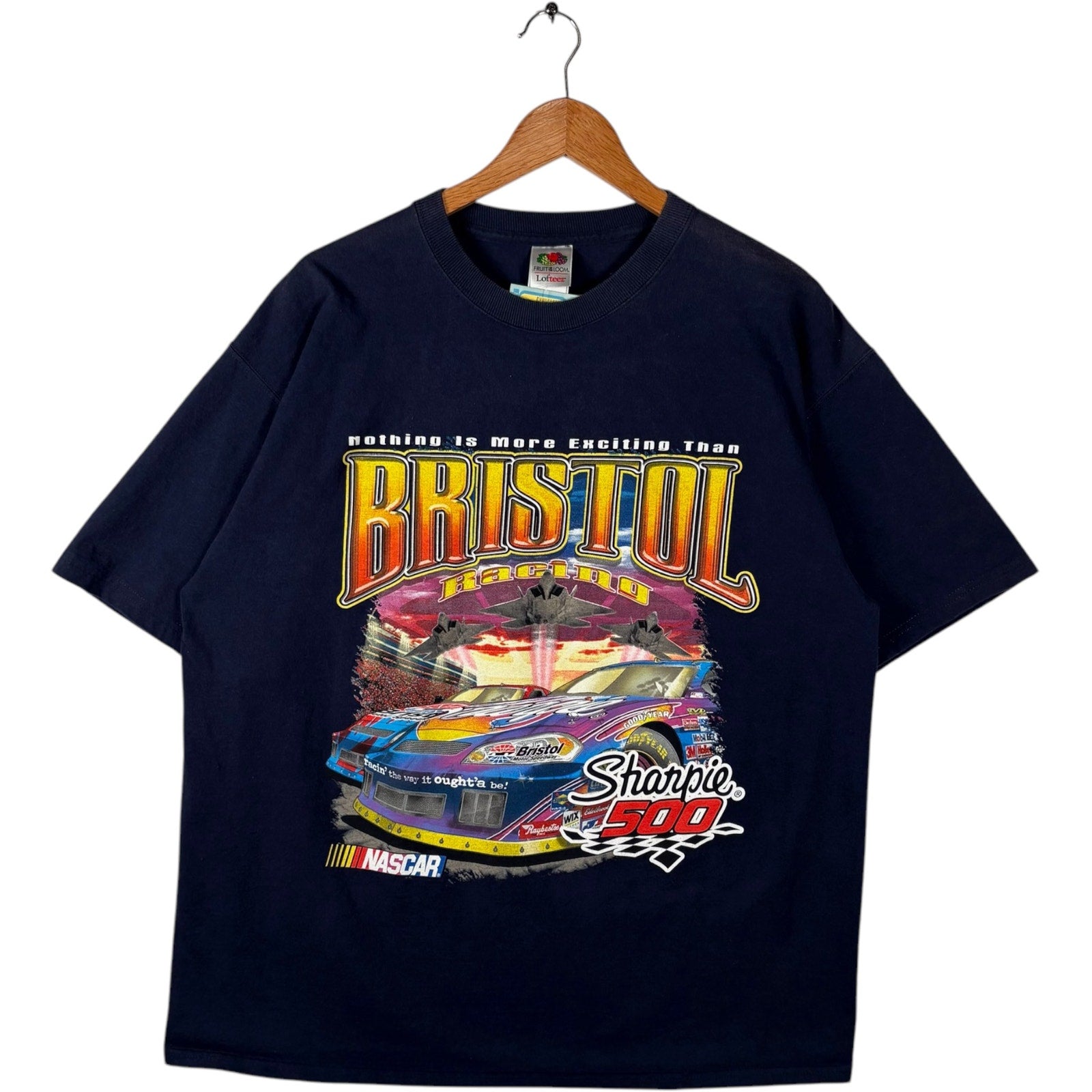 Vintage Bristol Sharpie 500 Racing Double Sided NASCAR Tee