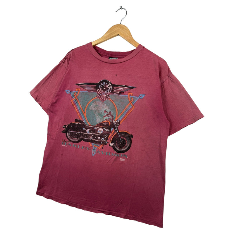 Vintage Harley Davidson Motorcycle Graphic T-Shirt