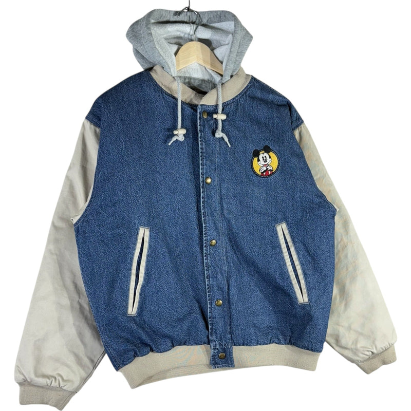 Vintage Disney Mickey Mouse Denim Hooded Jacket