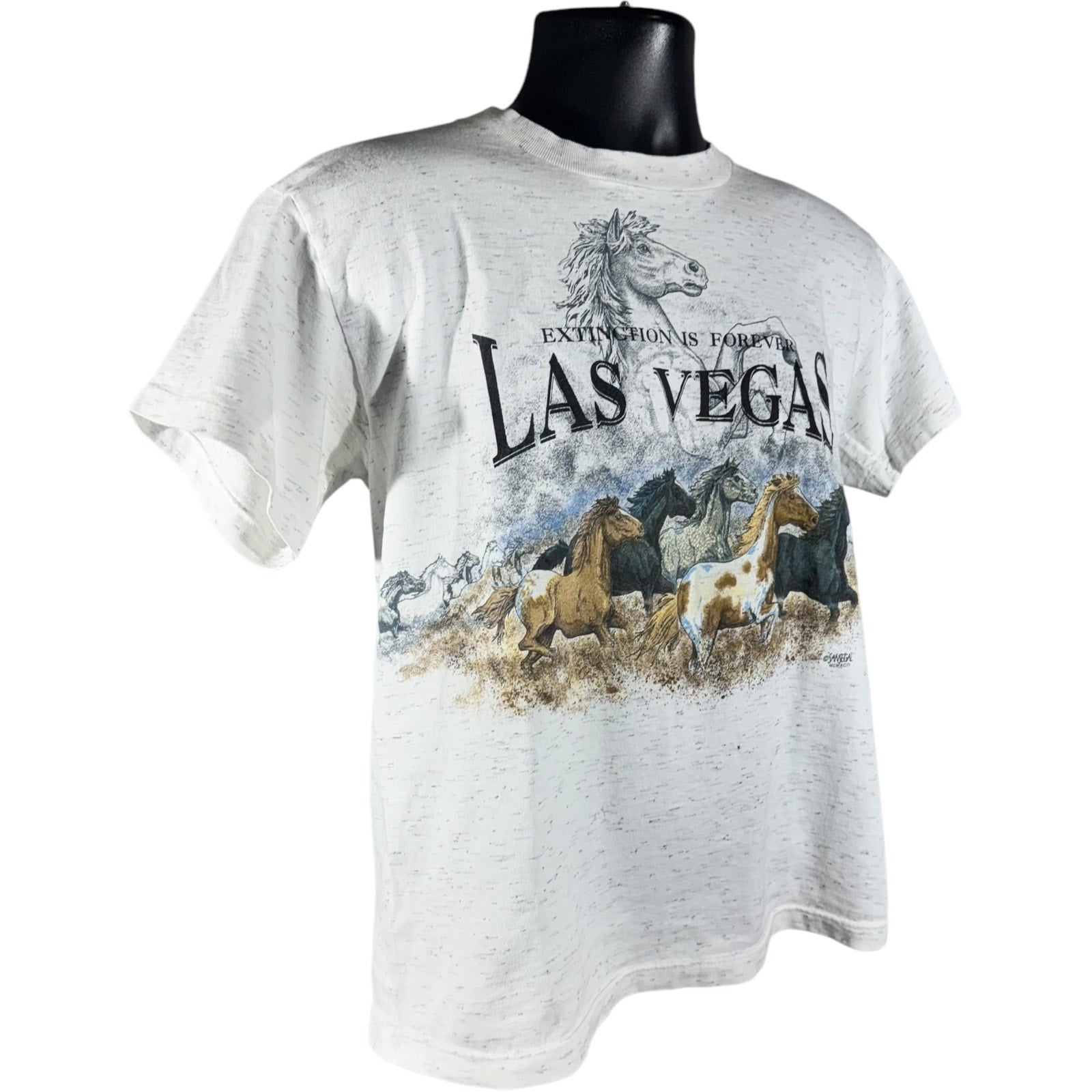 Vintage Las Vegas "Extinction Is Forever" Running Horses Tee