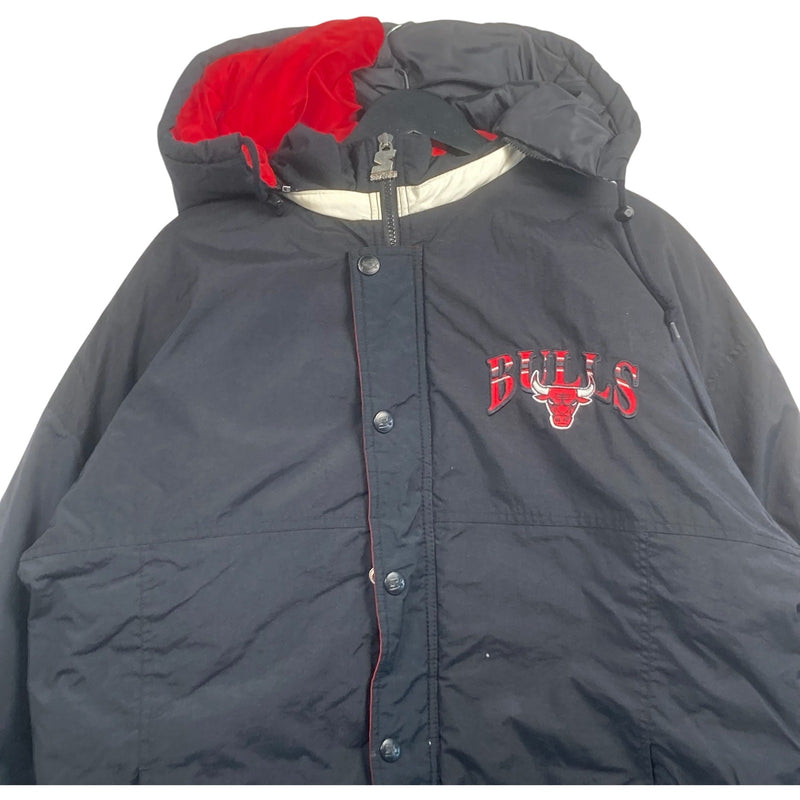 Vintage Starter Chicago Bulls Logo NBA Puffer Jacket
