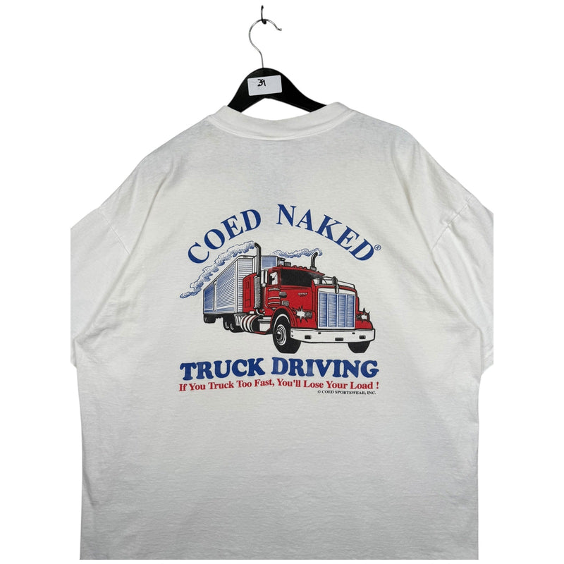 Vintage Coed Naked Truck Driving T-Shirt