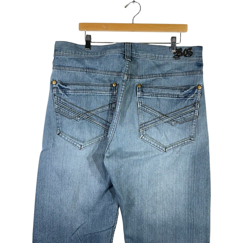 Vintage Blue Gear Wide Leg Denim Jeans 38 x 26