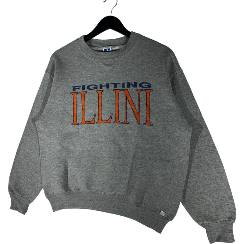 Vintage Russell Fighting ILLINI Spellout Crewneck