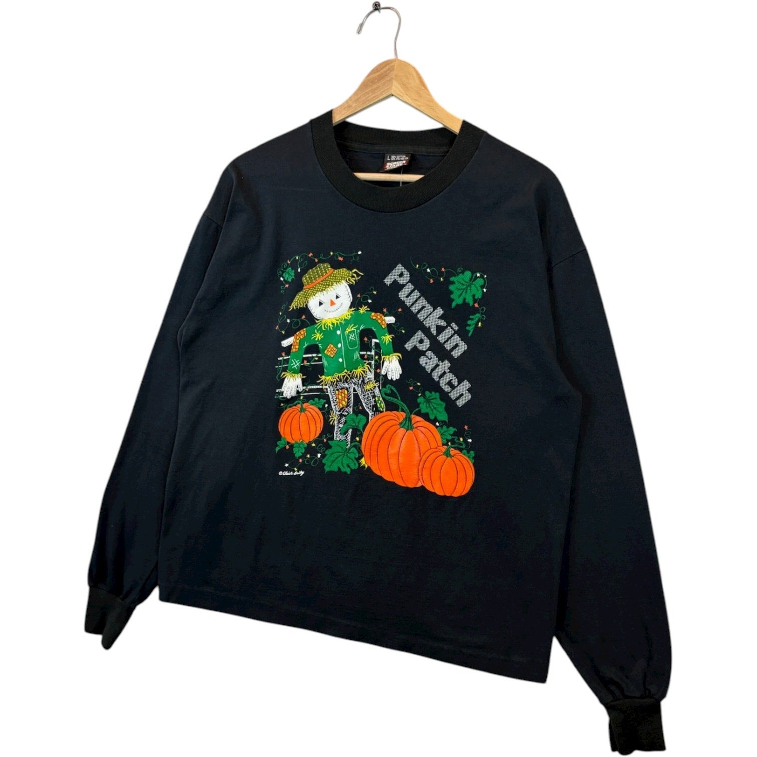 Vintage Pumpkin Patch  Scarecrow Crewneck