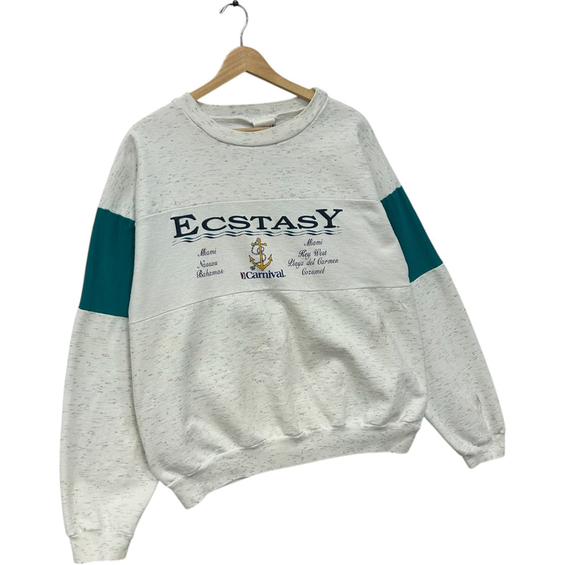 Vintage Carnival Cruises "Ecstasy" Spellout Crewneck 90s