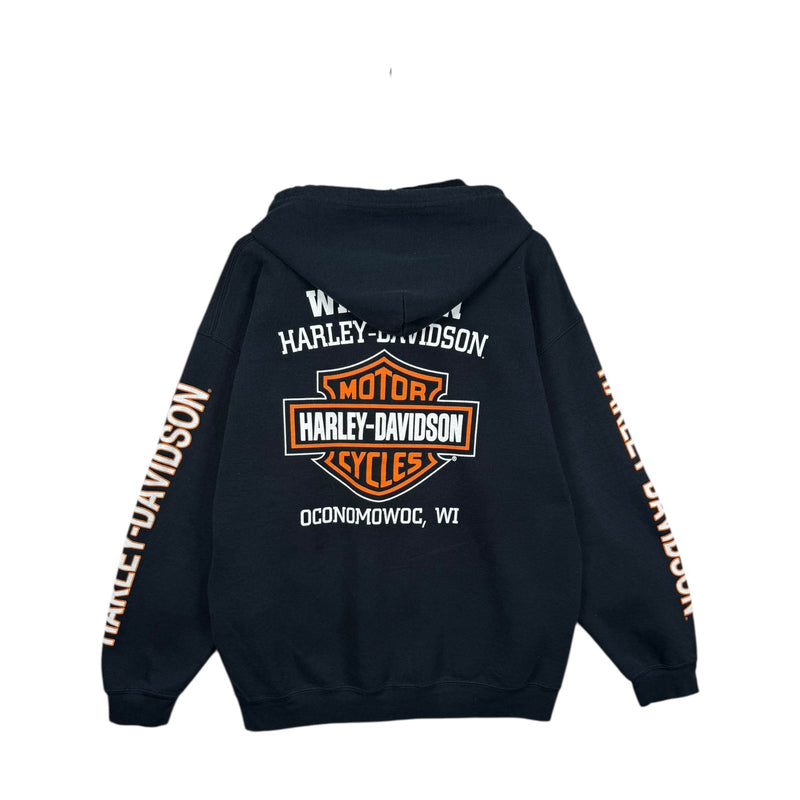 Vintage Harley Davidson Bar & Shield Zip Up Hoodie