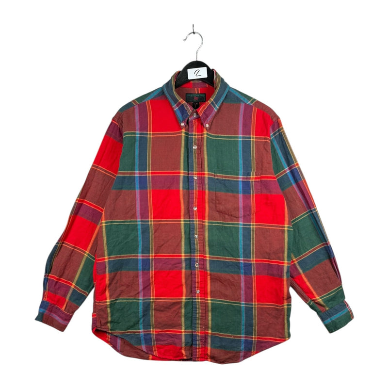 Vintage Abercrombie & Fitch Flannel Plaid Long Sleeve Button Up Shirt