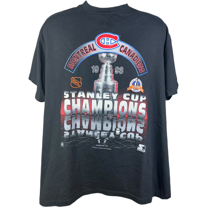 Vintage Montreal Canadiens Stanley Cup Champions Starter Tee 1993