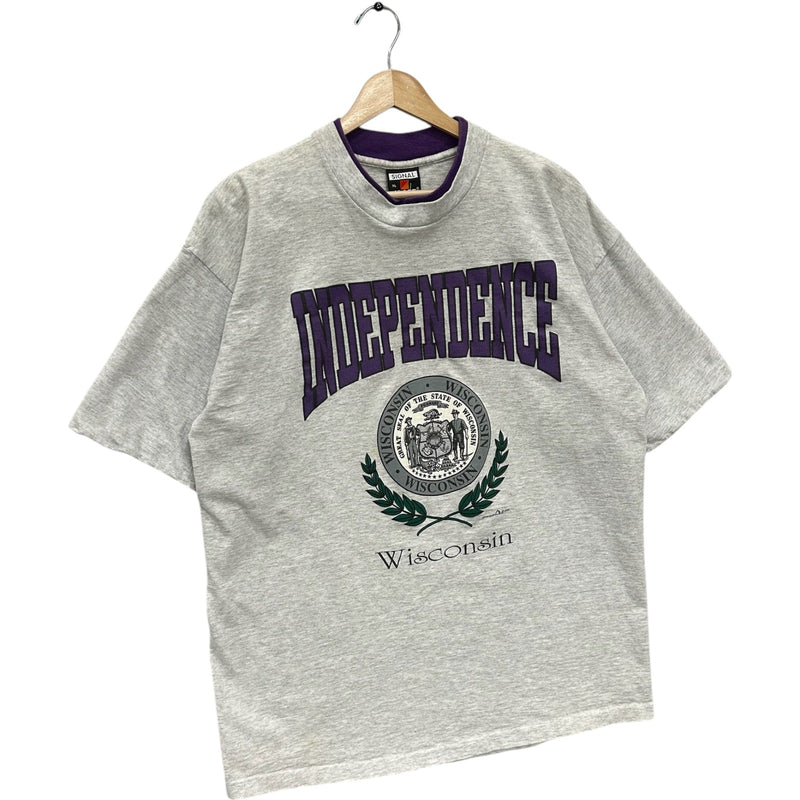 Vintage Independence Wisconsin Seal Large Spellout Tee