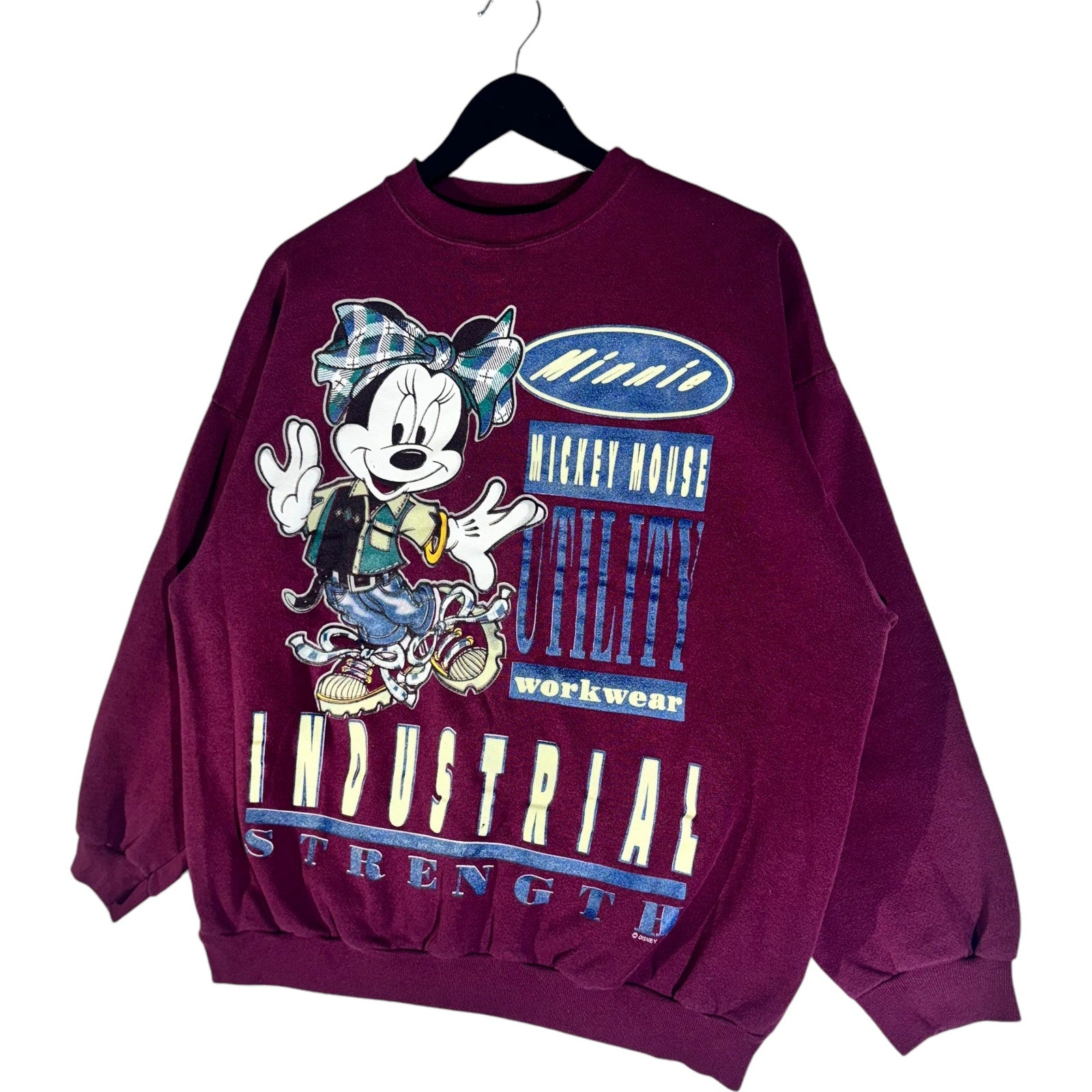 Vintage Minnie Mouse Industrial Strength Disney Crewneck 90s