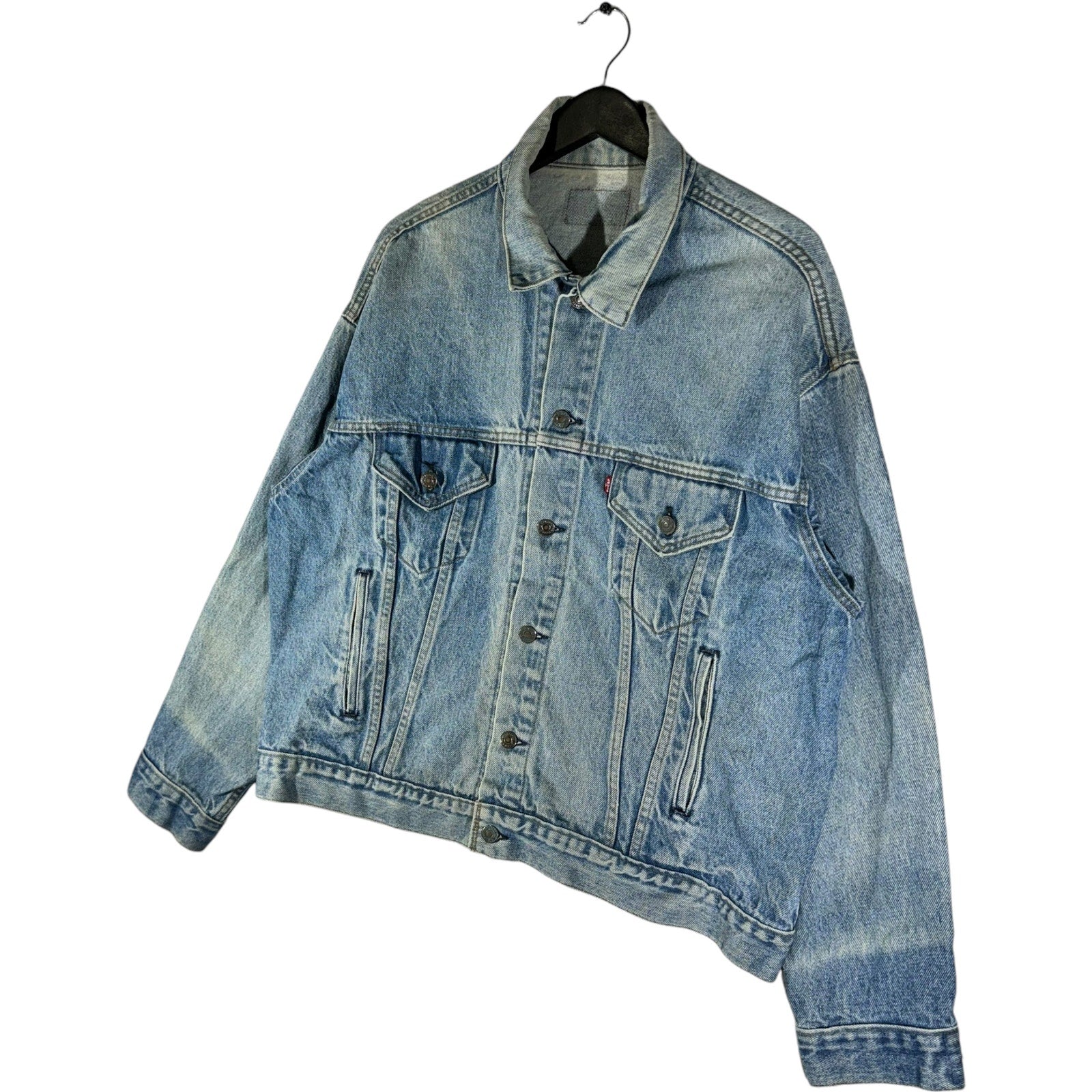 Vintage Denim Medium Wash Trucker Jacket